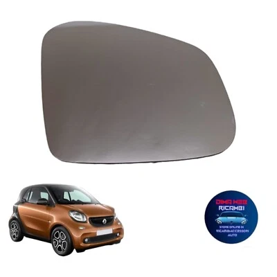 PIASTRA SPECCHIO SPECCHIETTO VETRO VETRINO DESTRO DX SMART FORTWO COUPE' 453 - Immagine 1 di 2