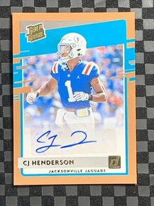 2020 Donruss Football Rated Rookie Auto Bronze #348 CJ Henderson RC Jaguars SP - Picture 1 of 4