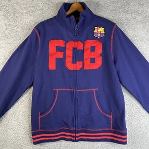 FCB Barcelona Soccer Futbol Club 2XL  Blue & Red Jacket Full Zip - Picture 1 of 10