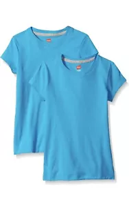 Hanes Little Girls' Jersey Cotton Tee (Pack of 2) Large (10-12) (a33) - Picture 1 of 1