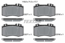 TEXTAR brake lining set disc brake Q+ 2374502 for Mercedes W211 W220 class sl