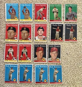 CARTA DA BASEBALL VINTAGE 1958 TOPPS #298 JIM HEARN ORIGINALE DA COLLEZIONE L-18 - Foto 1 di 9