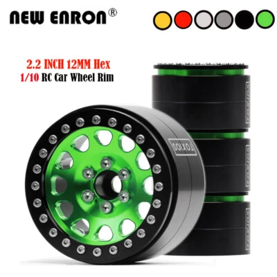 2.2 Wheel Rims Beadlock 4Pc for RC Car Rock Crawler 1/10 Wraith RR10 KM5 YETI - Image 1 of 4