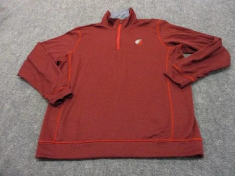 Adidas Portland Trailblazers 1/4 Zip Sweatshirt Men's Extra Large Red Cotton * Cover