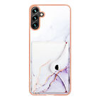 For Samsung A55 A13 A73 A34 Border Marble Flip Case Protective Phone Case Cover