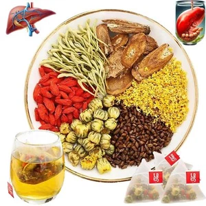 Chrysanthemum Cassia Seed & Burdock Goji Berry Tea, Liver Cleanse & Detox Herbal - Picture 1 of 20