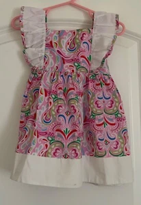 Mädchen Größe 6 Monate Frühling Sommer Rüsche ärmellos Blumenmusterkleid Neu ohne Etikett - Bild 1 von 4