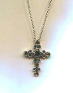 Hobe blue topaz cross necklace - Picture 1 of 2
