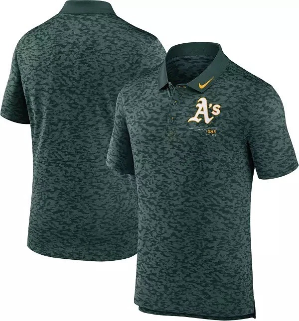 MLB Oakland Athletics A's Nike Dri-Fit Next Level Polo Golf Shirt Men's Large
