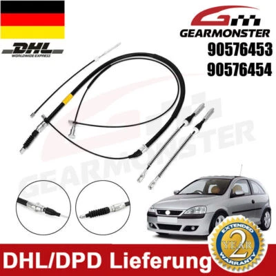 HANDBREMSSEILE FÜR OPEL CORSA C KOMPLETT-SET (5 tlg.) FESTSTELLBREMSE SEILZUG - Bild 1 von 4