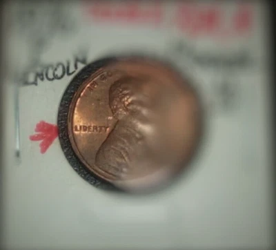 1976 Double Rim Mint Error Copper Penny Lincoln Memorial 1c Cent  - Image 1 of 3