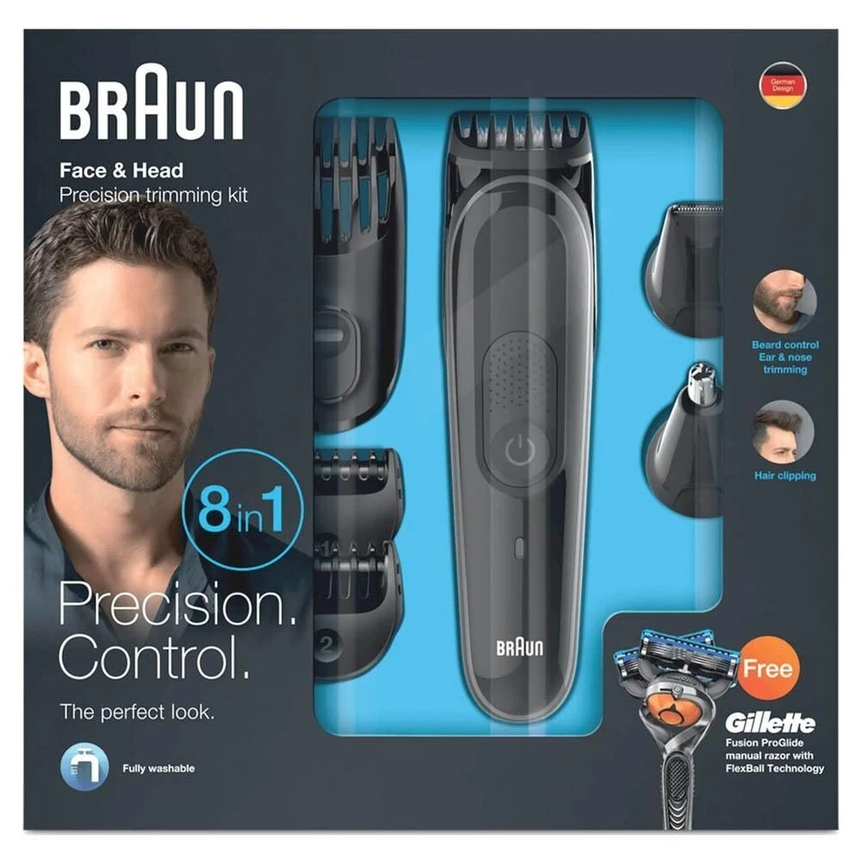 Braun 8 in 1 Face & Head Precision Trimmer Kit  (MGK3060) - Image 1 of 1