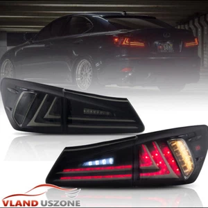 For 2006-2013 Lexus IS250 IS350 ISF LED Tail Lights Smoked Lens Brake Light Set - Picture 1 of 16