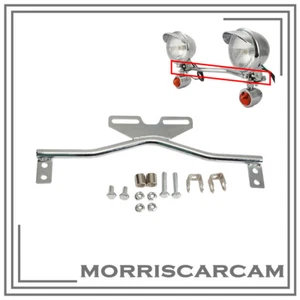 Motorcycle Driving Passing Lamp Spot Light Bar Bracket Turn Signal Custom Chrome - Picture 1 of 9