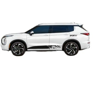 Graphic Racing Stripe Car Sticker For Mitsubishi Outlander Side Door Vinyl Decal - Picture 1 of 5