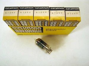 5 Pcs NOS Sylvania 6186W ( 6AG5 ) Audio Radio vacuum Tubes NIB - Picture 1 of 1