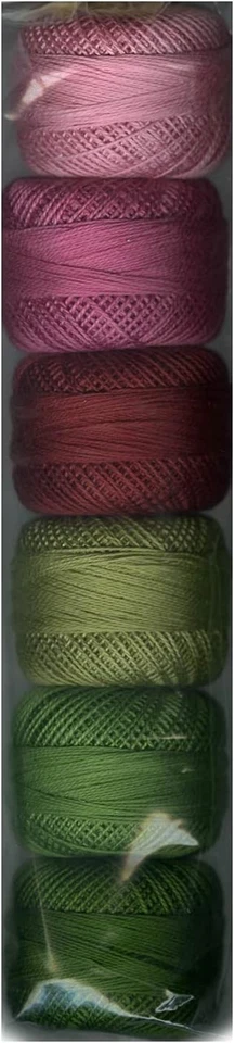 Presencia Pearl Cotton Size 12 Thread Sampler Pack Yule Assorted  - Image 1 of 1