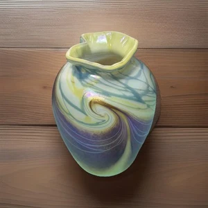 Beautiful Studio Art Glass Multi-Color Signed, Phoenix Studios, CA Hand Blown - Picture 1 of 4