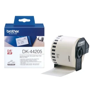 Etiquettes pour Imprimante Brother DK-44205 Blanc Noir/Blanc 62 mm x 15,24 m - Photo 1/3