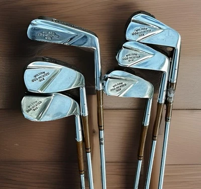 1930’s Wilson Ogg-Mented Six Irons 2,3,5, 77, 8, 9 (Putter), Original Grips - Image 1 of 4