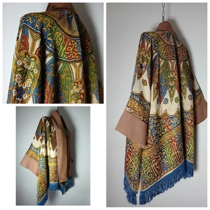  NEW RARE HANDMADE FRENCH BROCADE KIMONO JACKET ONE SIZE LUXURY - Picture 1 of 13