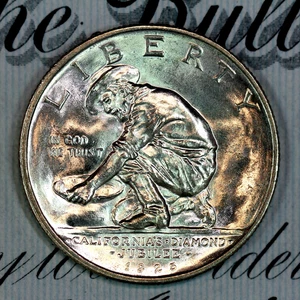 * 1925-S * SUPERB+ GEM BU MS DIAMOND JUBILEE COMMEMORATIVE HALF-DOLLAR * - Picture 1 of 3