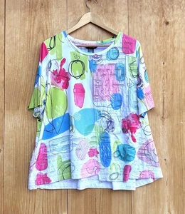 Ali Miles EUC bedrucktes T-Shirt Größe 1X - Bild 1 von 4