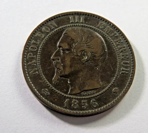 France Bronze Dix Centimes 1856, KM 771.6 - Picture 1 of 2