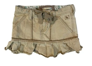 Vintage Abercrombie and Fitch Micro Mini Skirt Girls 8 Pleated Drawstring Y2K - Picture 1 of 5