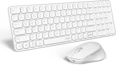RAPOO Wireless US Keyboard Mouse Combo, Blade-Series 99-Key UltraThin Quiet SALE - Image 1 of 3