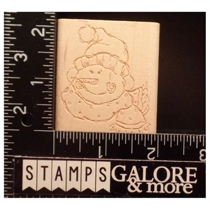 Stempel WINTER WEIHNACHTEN SCHNEEMANN GESICHT WEIHNACHTSMANN MÜTZE SCHAL #T18 - Bild 1 von 2