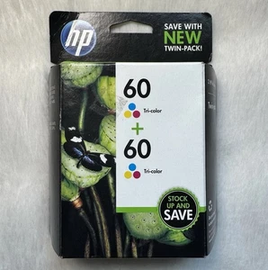 HP 60 + 60 Druckerpatronen Tri Color Combo Pack Ablaufdatum Mai 2013 Neu - Bild 1 von 6
