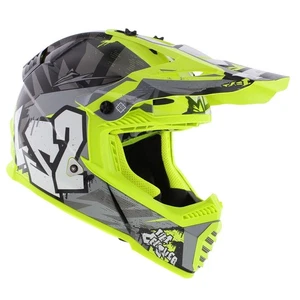 LS2 MX437 Fast EVO II mini Crusher gloss black h-v yellow children MX motorcy... - Picture 1 of 8