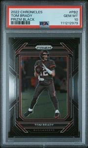2022 Panini Chronicles Prizm Black #PB2 Tom Brady PSA 10 - Picture 1 of 2