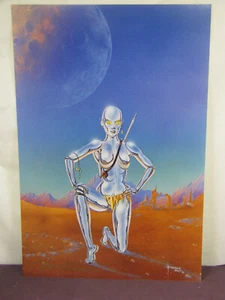 signed art print, "Silver Lady" by Patricia Davis, 10x7, unmounted, SF art - Picture 1 of 2