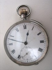 Antique Solid Silver Cased Swiss Pocket Watch Spares Repairs 1919-20 Junior