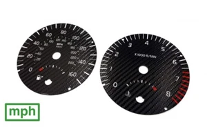 VOLVO C30, S40, V50 - MPH face gauge instrument cluster dials Custom Carbon Desi - Picture 1 of 7