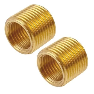 Adaptador roscado Bush 3/8 macho 1/4 hembra BSP conexión de manguera de línea de aire paquete de 2 ft069 - Imagen 1 de 1