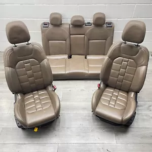 CITROEN DS4 SEAT SET HEATED FULL LEATHER TAN BROWN SEATS FRONT REAR 10-15 - Picture 1 of 18