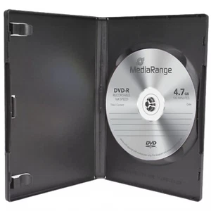 5 Mediarange DVD-R 4.7GB 16x 120min Non Printable Blank Discs in cases Hard Core - Picture 1 of 16