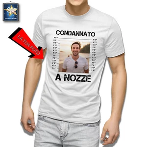 T-shirt maglietta ADDIO AL CELIBATO  MATRIMONIO CONDANNATO A NOZZE CON FOTO! - Picture 1 of 4