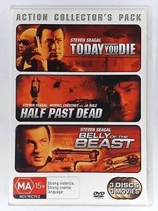 Today You Die/Half Past Dead/Belly Of The Beast Steven Seagal (DVD 3-Disc) R4 - Picture 1 of 2