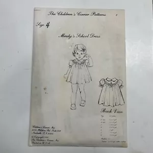 The Children's Corner gesmoktes Mindy's Schulkleid Größe 4 Muster ungeschnitten Vintage - Bild 1 von 7