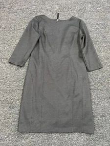 New York & Company Women's Size 10 charcoal 3/4 Sleeve Boat Neck Dress - Picture 1 of 5