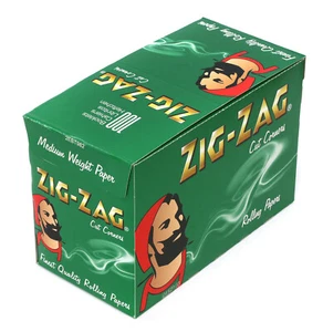 1 caja ZIG-ZAG Verde Tamaño regular 70mm Cut Corners Rolling - 100 folletos - Imagen 1 de 2