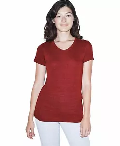 T-shirt da donna American Apparel Tri-Blend vestibilità slim girocollo maniche corte - Foto 1 di 5