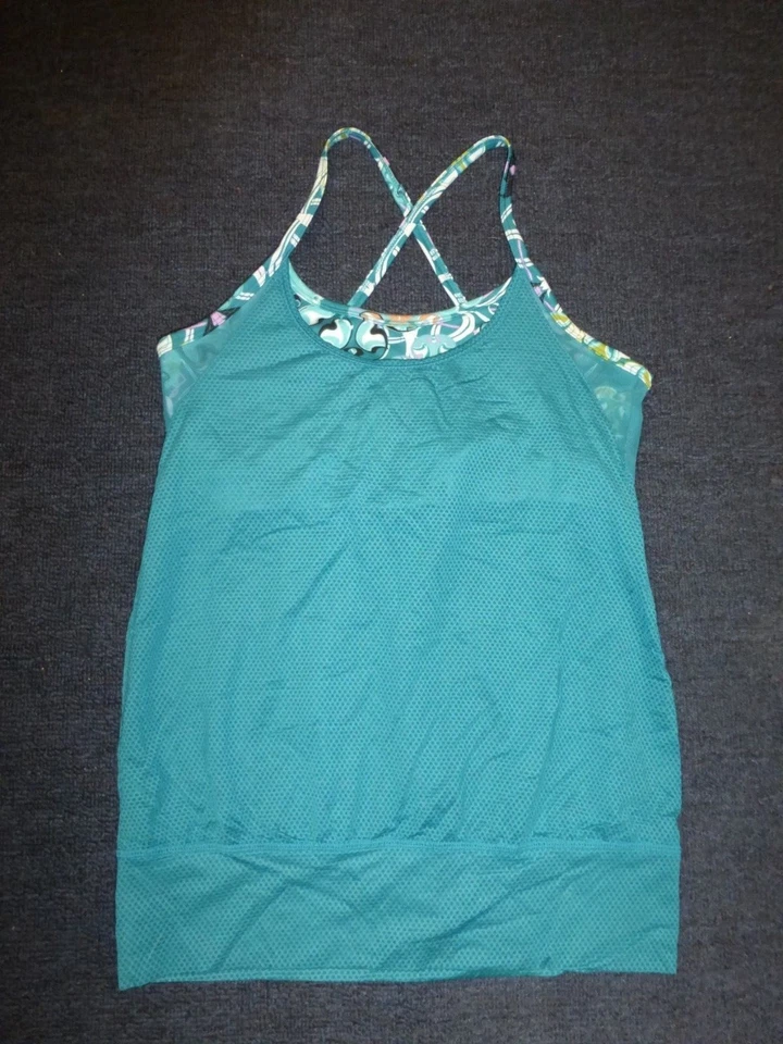 Sujetador deportivo Soybu verde azulado/negro/blanco/rosa/naranja estampado cruzado espalda talla S Foto 1 de 1