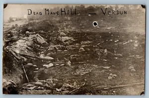 Tarjeta postal de Mosa Grand Est Francia Dead Mans Hill Verdun c1910 Primera Guerra Mundial RPPC foto - Imagen 1 de 2