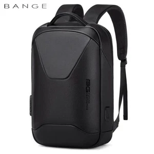 BANGE Waterproof USB Charge New leather Men Laptop Business Backpack Travel bag - Picture 1 of 8