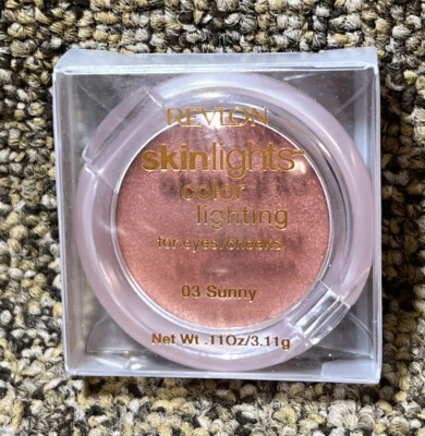 REVLON SKIN LIGHTS  COLOR LIGHTING FOR EYES /CHEEKS ~03 SUNNY  .11 OZ. NIB - Image 1 of 3